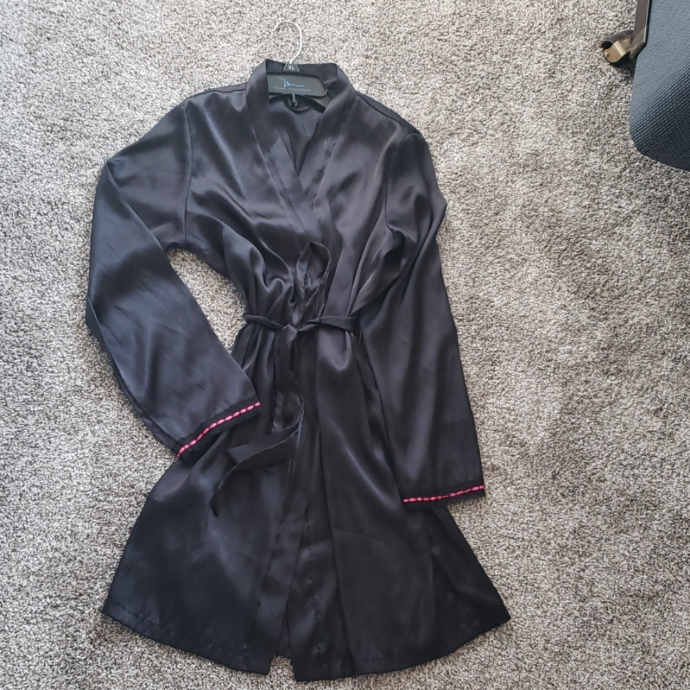 Sexy, soft black robe